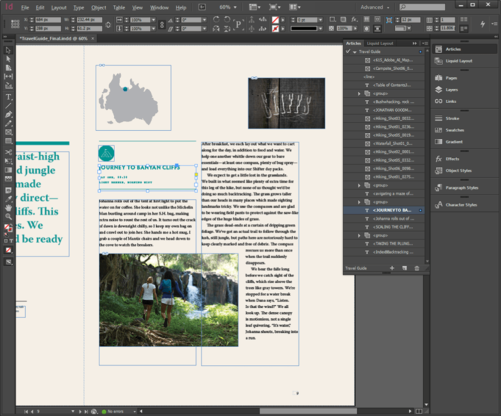 InDesign giúp thiết và sắp xếp tài liệu in ấn