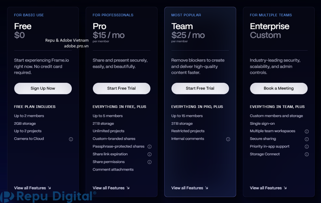 Repu-Adobe Vietnam-Mua Frame.io tiết kiệm-01. Bảng giá Frame